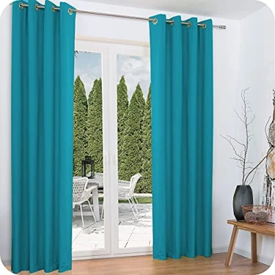 Afbeelding van Beautissu Set van 2 Thermische Gordijn met Oogjes Amelie Verduisterend 140x245 cm Thermisch Koude Bescherming &amp; Warmte Isolerend Universeel Creme