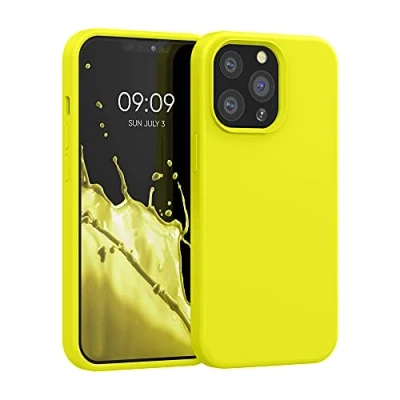 Afbeelding van kwmobile telefoonhoesje compatibel met Apple iPhone 13 Pro hoesje Zachte case voor smartphone Back cover in citroengeel