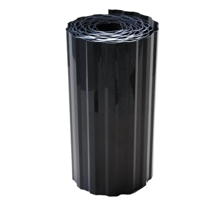 Afbeelding van EXCOLO Maairand golfvorm trapeziumas 30 cm hoog 9 m lang in grijs antraciet als gazonrand bloembedrand borderrand gazon afsluiting pad hek barrière