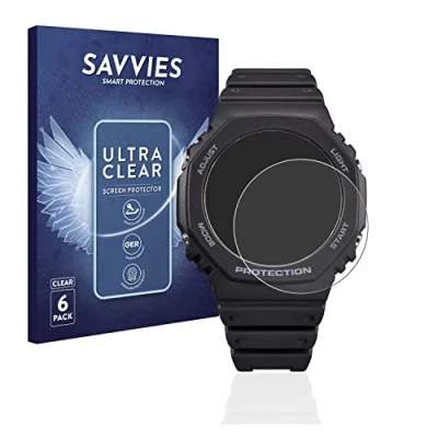 Afbeelding van Savvies (6 Stuks) Schermbeschermer voor Casio G Shock GA B2100 Screen Protector Ultra Transparant