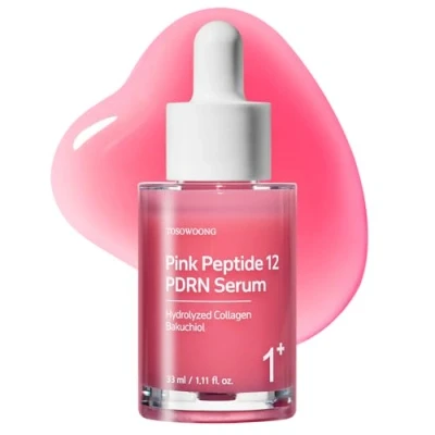 Afbeelding van TOSOWOONG Pink Peptide 12 PDRN Serum met Salmon DNA 10.320 ppm, Peptiden, Niacinamide, Huidglans, Hydraterend, Fuchtinbrengend, Verstevigend, Ongelijke Huidtoon, Koreaanse Huidverzorging, 33ml
