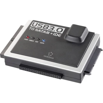 Afbeelding van Renkforce HDD Adapter [1x USB 3.2 Gen 1 stekker A (USB 3.0) 1x IDE bus 40 polig, 44 SATA combi 15+7 polig]