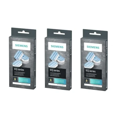 Afbeelding van Ontkalkingstabletten, 2 in 1 voor volautomatische koffieautomaten, Siemens EQ.series TZ80002, verpakking van 3 stuks