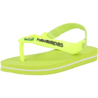 Afbeelding van Havaianas Baby Brasil Logo II Teenslippers voor baby&#039;s, uniseks, galactic green, 21 EU