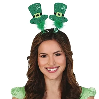 Afbeelding van St. Patricks day verkleed diadeem/haarband groen voor volwassenen Verkleedhoofddeksels