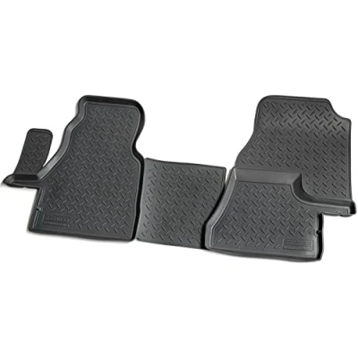 Afbeelding van Recambo 3D rubberen vloermatten compatibel met Mercedes Benz Sprinter W901 W905 2000 2006 automatten precies passend rand zwart