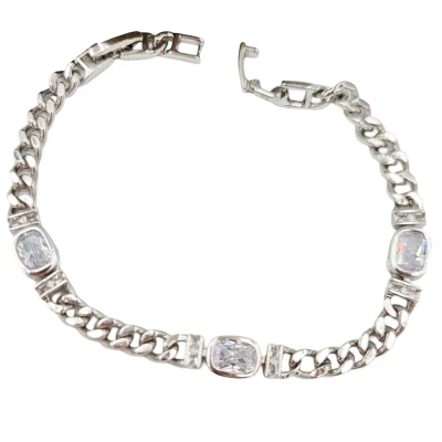 Afbeelding van Gourmet Diamond Link Bracelet White Gold