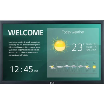Afbeelding van LG Electronics 22SM3G B Digital Signage display 54.6 cm 21.5 inch 1920 x 1080 Pixel 16/7
