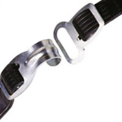 Afbeelding van Bibia Snelbinder met haak / oog 50 cm zwart