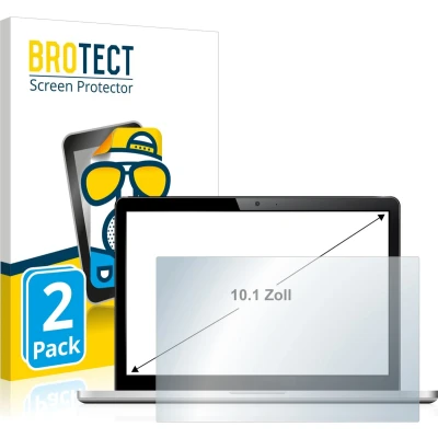 Afbeelding van BROTECT 2x Antireflecterende Beschermfolie 10.1&quot; voor Laptops met 10.1 inch [223 mm x 126 mm, 16:9] Anti Glare Screen Protector, Mat