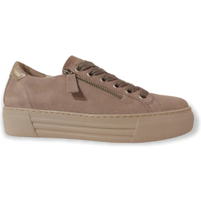 Afbeelding van Gabor Sneaker 26.465.12 Metal Puder Taupe Suède