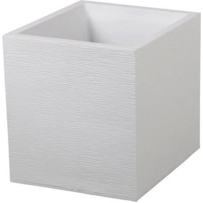Afbeelding van Bloempot EDA Graphit Wit Plastic Vierkant 39 x 43 cm