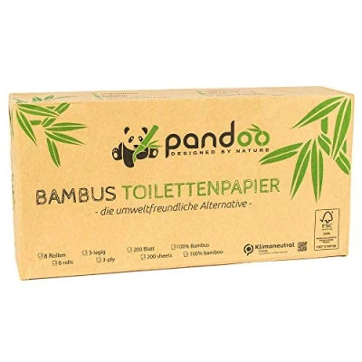 Afbeelding van Pandoo toiletpapier bamboe 96 rollen