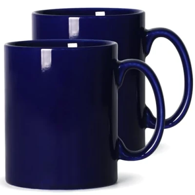 Afbeelding van SHOWFULL Extra grote koffiemokken, 22 oz/koffiemokken, set van 2, gladde keramische baaskopjes, capaciteit en groot handvat, voor papa, mannen, blauw