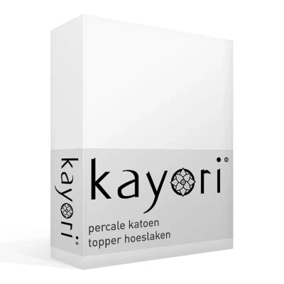 Afbeelding van Topper Hoeslaken Kayori Shizu Wit (Percal) 180 x 200 cm