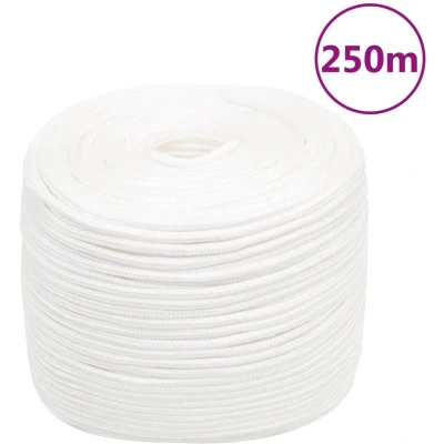 Afbeelding van vidaXL Boottouw 6 mm 250 m polypropyleen volwit