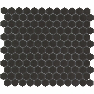 Afbeelding van The Mosaic Factory London Hexagon Black 2,3x2,6 cm