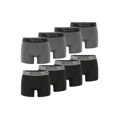 Afbeelding van Phil &amp; Co. Berlin 8ERPACK Trunks Onderbroeken, Heren, Maat: Large, Schwarz/anthrazit