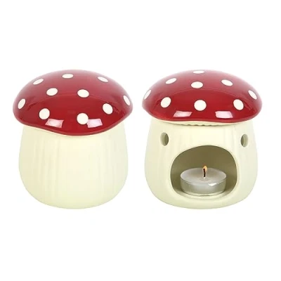 Afbeelding van Schattige paddenstoel wax smelt brander Geurolie Warmer Aromatherapie Theelichthouder Opvallende Home Geurdecoratie Kalmerende geur Paddestoel Olie Diffuser