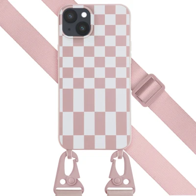 Afbeelding van Apple iPhone 14 Plus Hoesje Siliconen en TPU (zacht) Selencia Softcase/Koordhoesje/Backcover Roze Telefoonhoesje