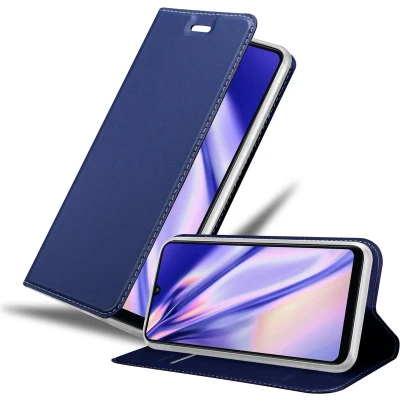 Afbeelding van Cadorabo Hoesje geschikt voor Samsung Galaxy A31 in CLASSY DONKER BLAUW Beschermhoes met magnetische sluiting, standfunctie en kaartvakje Book Case Cover Etui