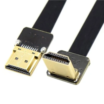 Afbeelding van CY CYFPV FPV HDMI HDTV FPC Platte kabel 50cm Male naar Down Angled 90 Degree voor Multicopter Luchtfotografie