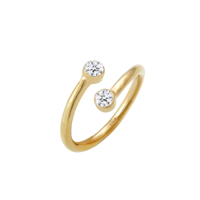 Afbeelding van Elli EDEL Ring goldcolored, Dames, Maat: 54, Gold colored
