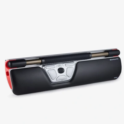 Afbeelding van Contour Design RollerMouse RED Set met muis en muismat Kabelgebonden Zwart, Zilver 7 Toetsen 600 dpi, 800 1000 1200 1400 1600 1800