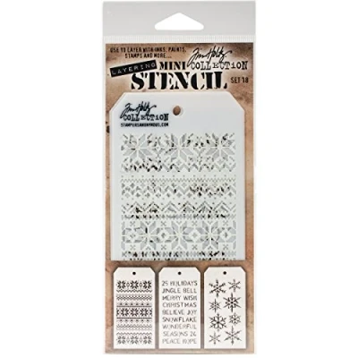 Afbeelding van Stampers Anonymous Tim Holtz mini sjablonenset, nummer 18