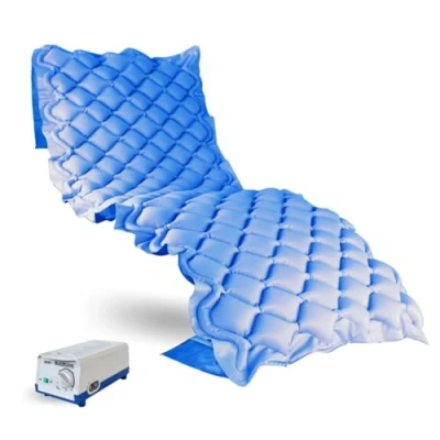 Afbeelding van Mobiclinic®, Afwisselend Luchtbed, Model Mobi 1, met Compressormotor, Brandvertragend medisch PVC, Europees merk, voor doorligwonden graad I, 200 x 90 7, 130 cellen, Kleur Blauw