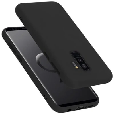 Afbeelding van Cadorabo Hoesje geschikt voor Samsung Galaxy S9 PLUS Case in LIQUID ZWART Beschermhoes TPU silicone Cover
