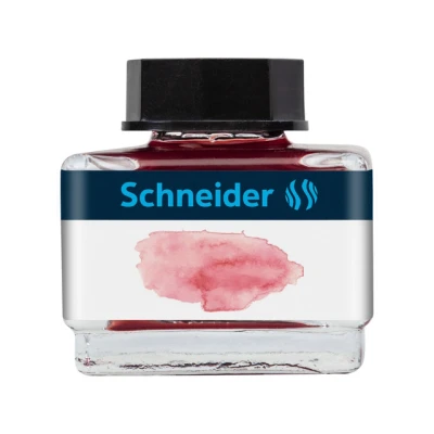 Afbeelding van Inktpotje Schneider 15ml pastel Blush rood voor vulpen en rollerball
