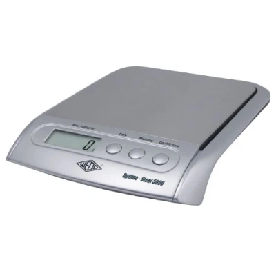 Afbeelding van Wedo 485154 Optimo Steel 5000 Elektronische universele weegschaal (met weegplaat, van roestvrij staal, g/1 g), zilver