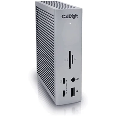 Afbeelding van CalDigit TS4 Thunderbolt 4 dock 18 poorten, 98W opladen, 3x 40Gb/s, 5 x USB A, 3 C (10Gb/s), 2,5GbE, enkele 8K of dubbele 6K 60Hz schermen, Mac, PC, chroom compatibel met 0,8m kabel