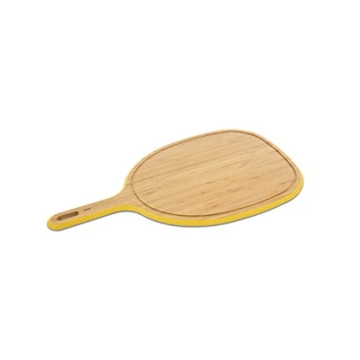 Afbeelding van Snijplank Pebbly Met Handvat en Sapgeul Large Yellow 57x31 cm