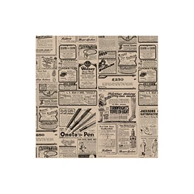 Afbeelding van Bio Futura Vetvrij Wikkelpapier Krantontwerp 31 x cm 4000 stuks Duurzaam