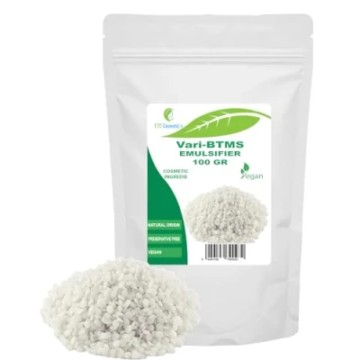 Afbeelding van Emulgator Vari btms, 100 gr Natuurlijke oorsprong Gebruik als ingrediënt voor cosmetica Gebruikt in conditioners, crèmeshampoos, haarmaskers
