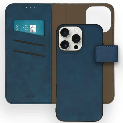 Afbeelding van Apple iPhone 16 Pro Max Hoesje Kunstleder imoshion Bookcase/2 in 1 Case Blauw Telefoonhoesje
