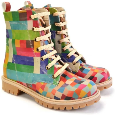 Afbeelding van GOBY Patroon Boots Sneakers Laarzen Hoge kwaliteit Handmade Maat 42
