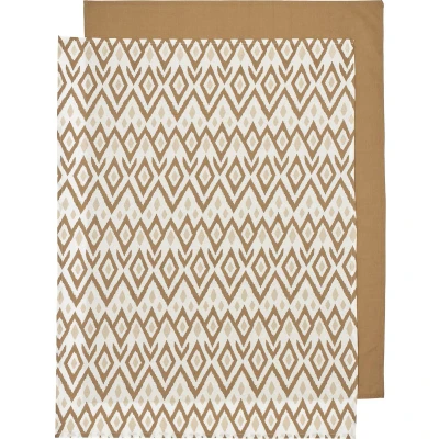 Afbeelding van Meyco Laken Wieg Ikat/Uni Sand/Toffee 2st
