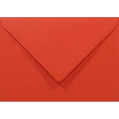 Afbeelding van Netuno 50 stuks rode C6 enveloppen 114x162mm Rainbow 80g puntklep zonder venster voor bruiloft kerst wenskaarten uitnodigingen