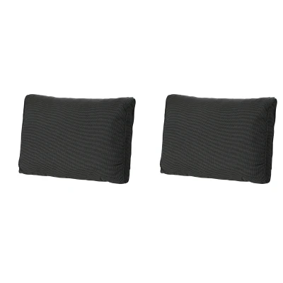 Afbeelding van Madison Lounge rug soft 60x40 Rib black 2 stuks