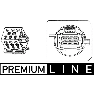 Afbeelding van Weerstand, interieurventilator MAHLE ABR 89 000P