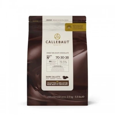 Afbeelding van Callebaut Chocolade Callets Extra Puur (70,5%) 2,5 kg