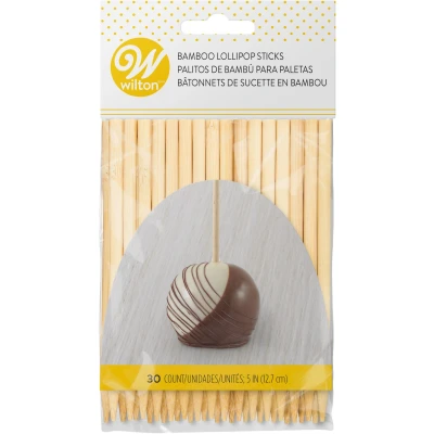 Afbeelding van Wilton Lollystokjes Bamboe 12cm 30 stuks