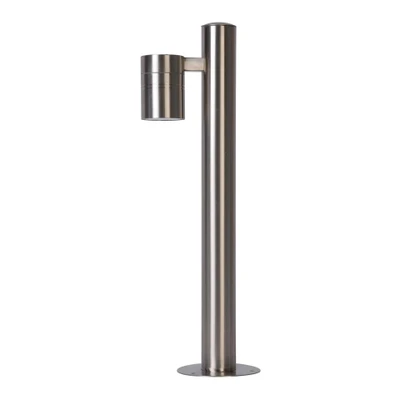 Afbeelding van Lucide ARNE LED Sokkellamp Buiten Ø 6,3 cm GU10 1x5W 2700K IP44 Mat chroom