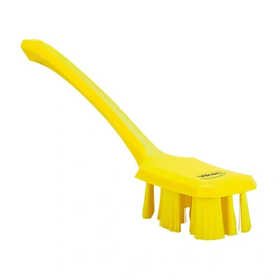 Afbeelding van Vikan Afwasborstel Hard met Lange Steel Ultra Safe 40cm Geel