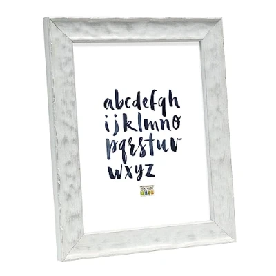 Afbeelding van Deknudt Frames fotolijst S46HF1 wit golfstructuur hout 40x50