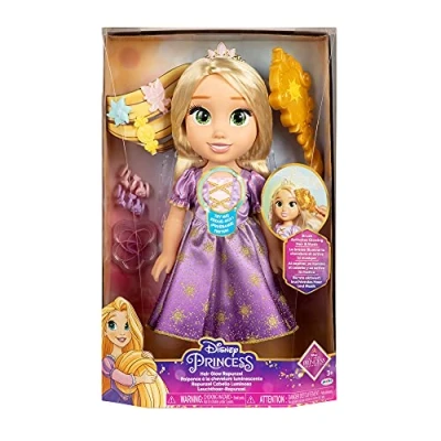Afbeelding van Disney Princess Rapunzel pop, magisch gloeiend haar en zingende pop met accessoires voor extra spelen, draag deel de om leuke hari stijlen jou te creëren!