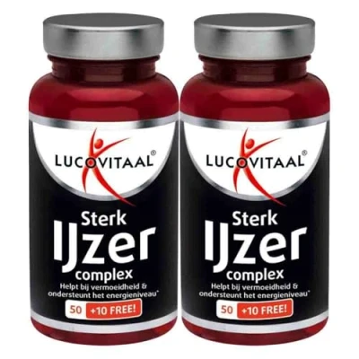 Afbeelding van 2+2 gratis: 2x Lucovitaal Sterk IJzer Complex 60 tabletten